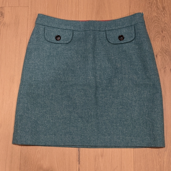 Boden teal wool skirt - Picture 1 of 5